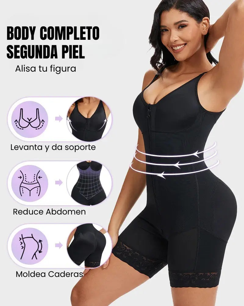 Faja moldeadora de glúteos con control de abdomen y cremallera en la entrepierna Curvify