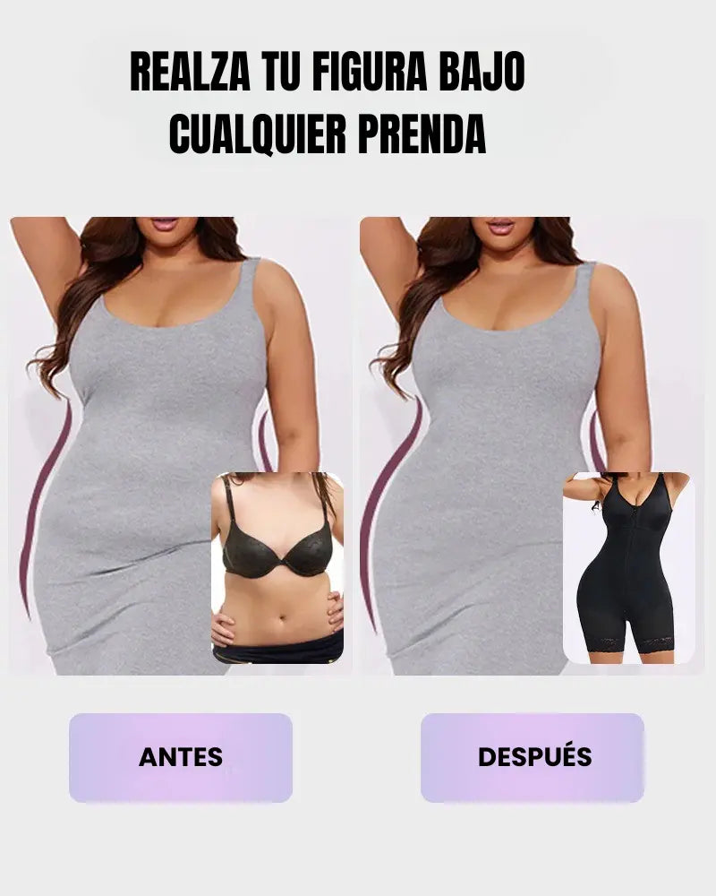 Faja moldeadora de glúteos con control de abdomen y cremallera en la entrepierna Curvify