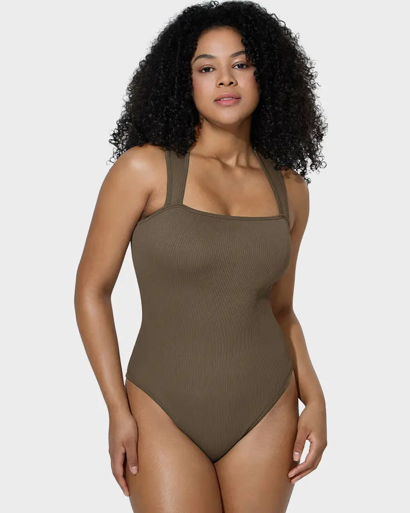 Body Sin Mangas Con Control De Abdomen Curvify - marrón