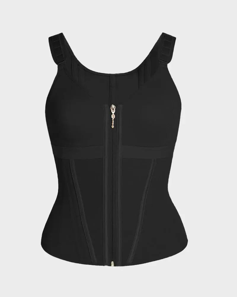 Faja moldeadora de cintura de doble capa con control de abdomen y sujetador Curvify