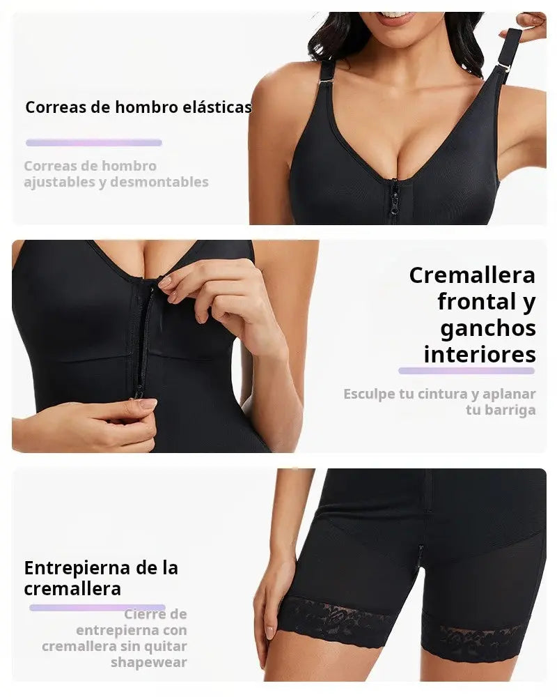 Faja moldeadora de glúteos con control de abdomen y cremallera en la entrepierna Curvify