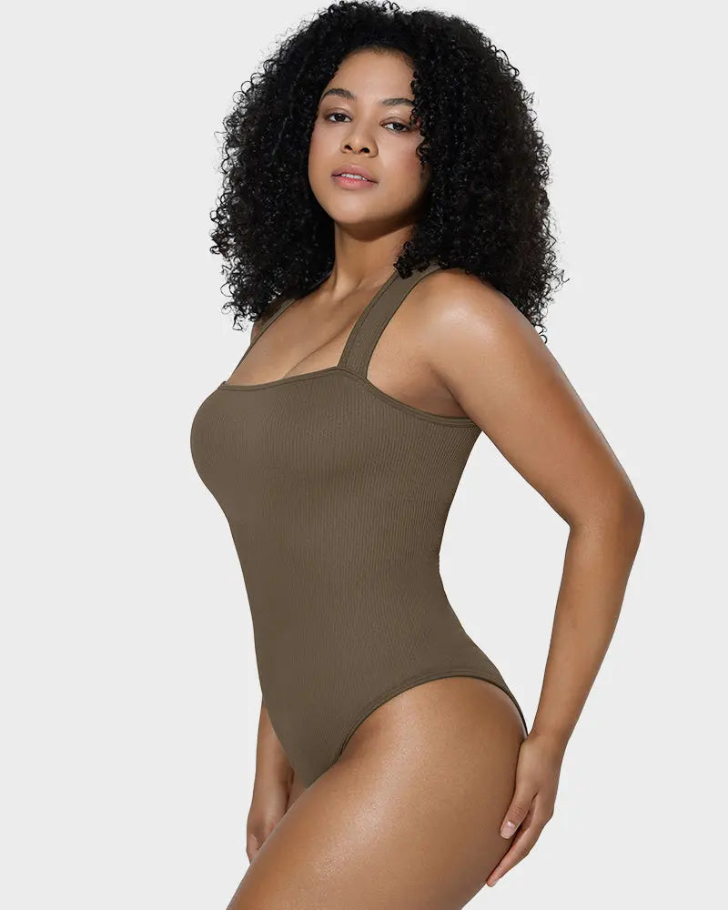 Body Sin Mangas Con Control De Abdomen Curvify marrón 