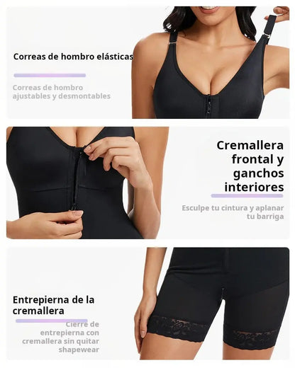 Faja moldeadora de glúteos con control de abdomen y cremallera en la entrepierna Curvify
